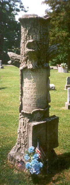 Michael and Polly Barrone grave marker